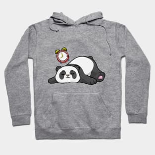 Panda at sleeping with alarm clock Hoodie